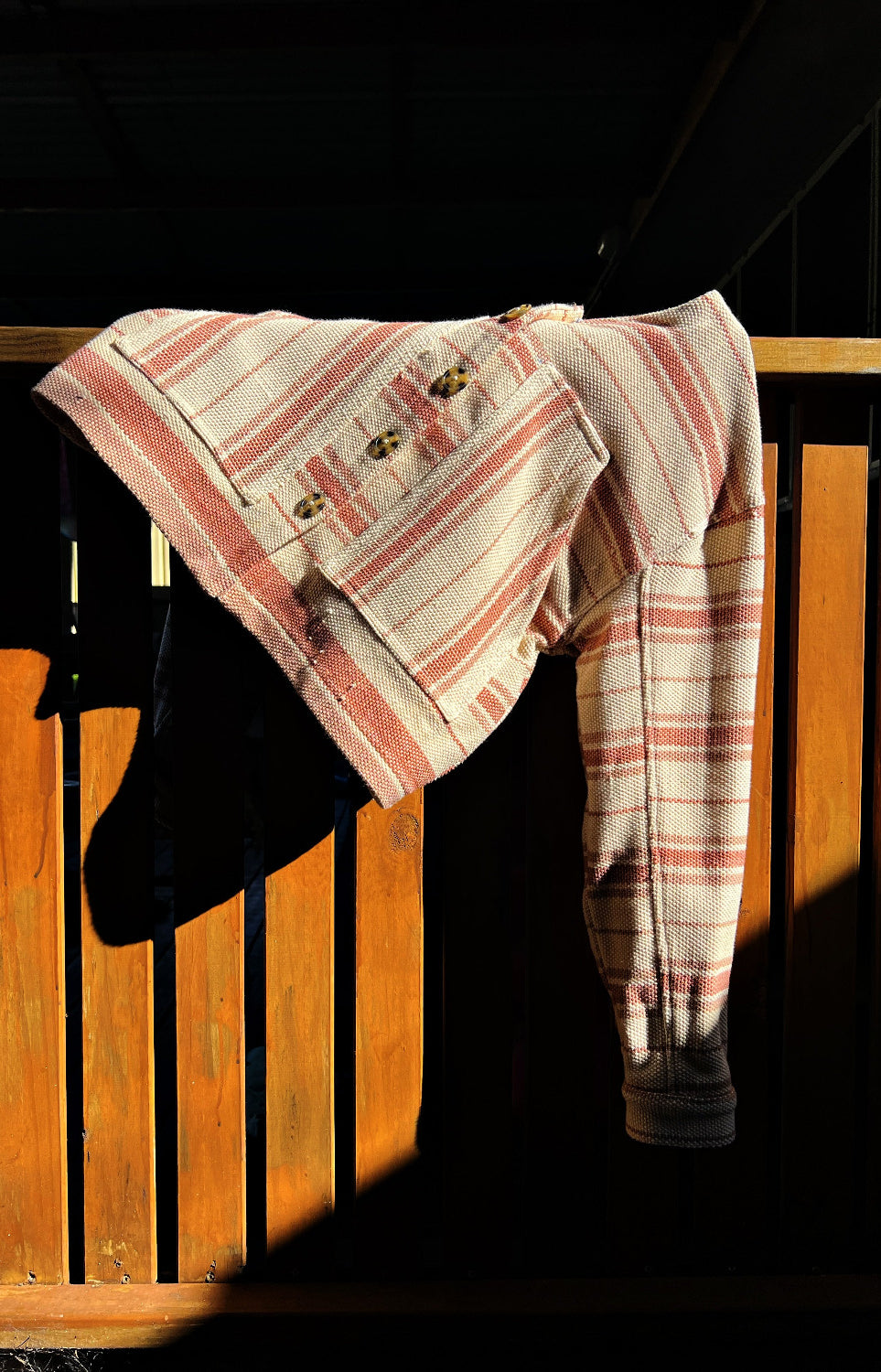 pink striped cotton handwoven jacket