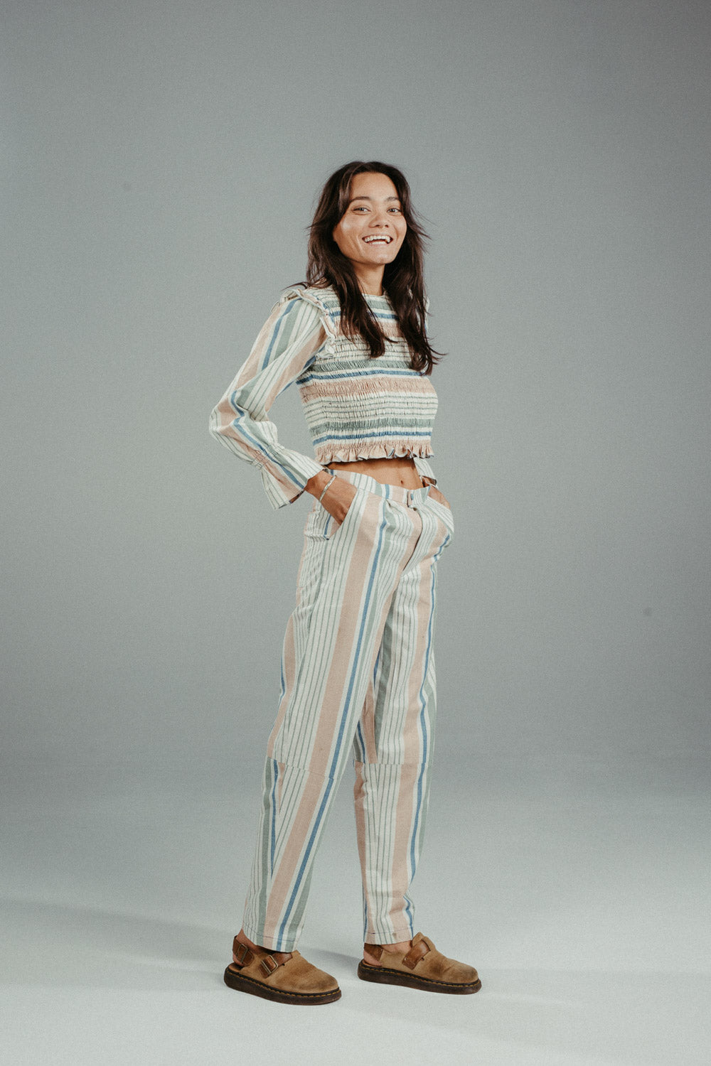 Tori Shirred Top | Pepper