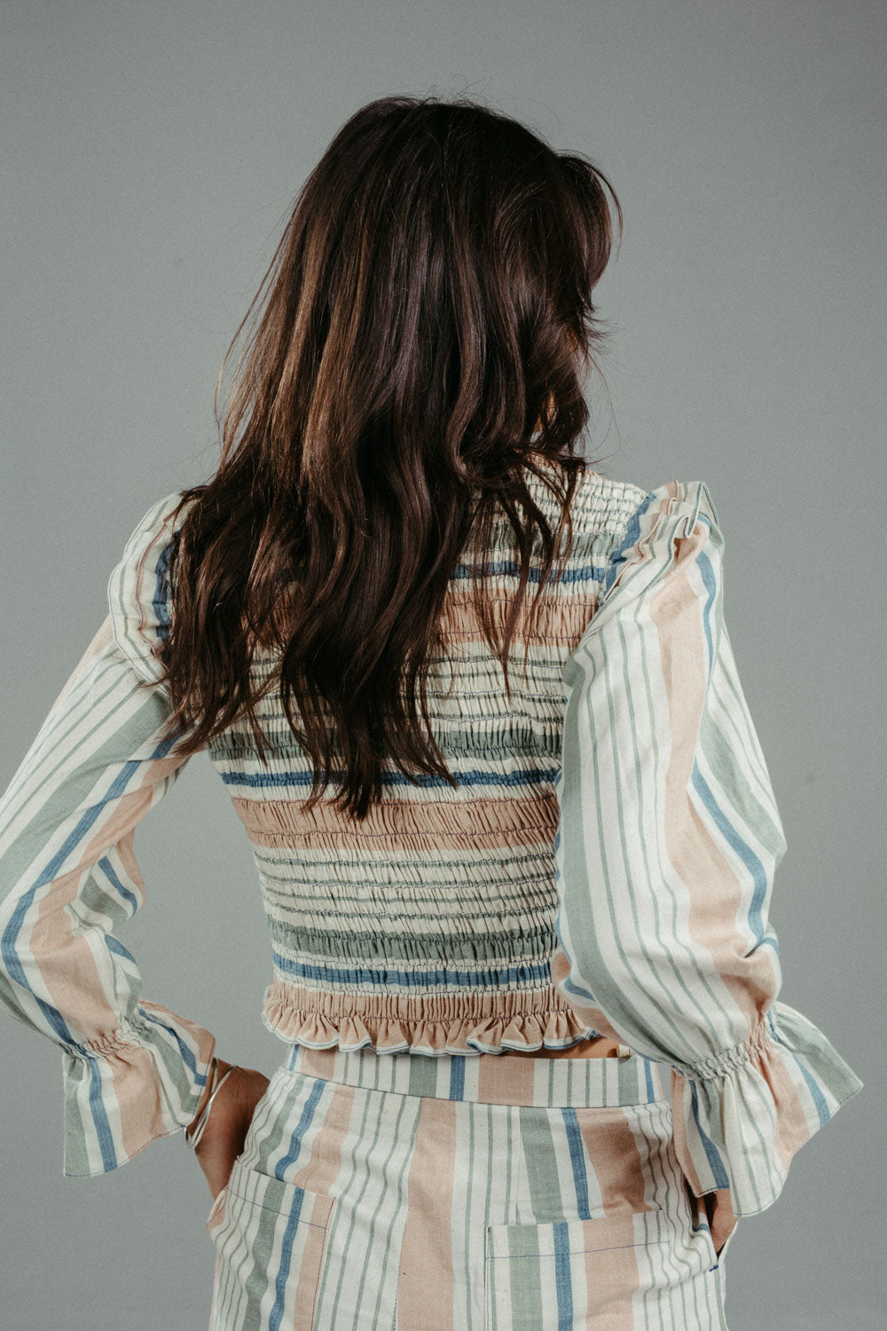 Tori Shirred Top | Pepper