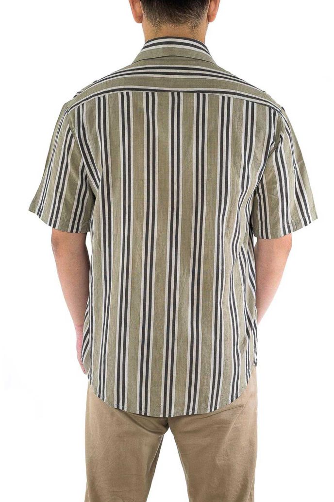 Men's short sleeved cotton shirt, ethically handwoven and naturally handdyed, RUPAHAUS