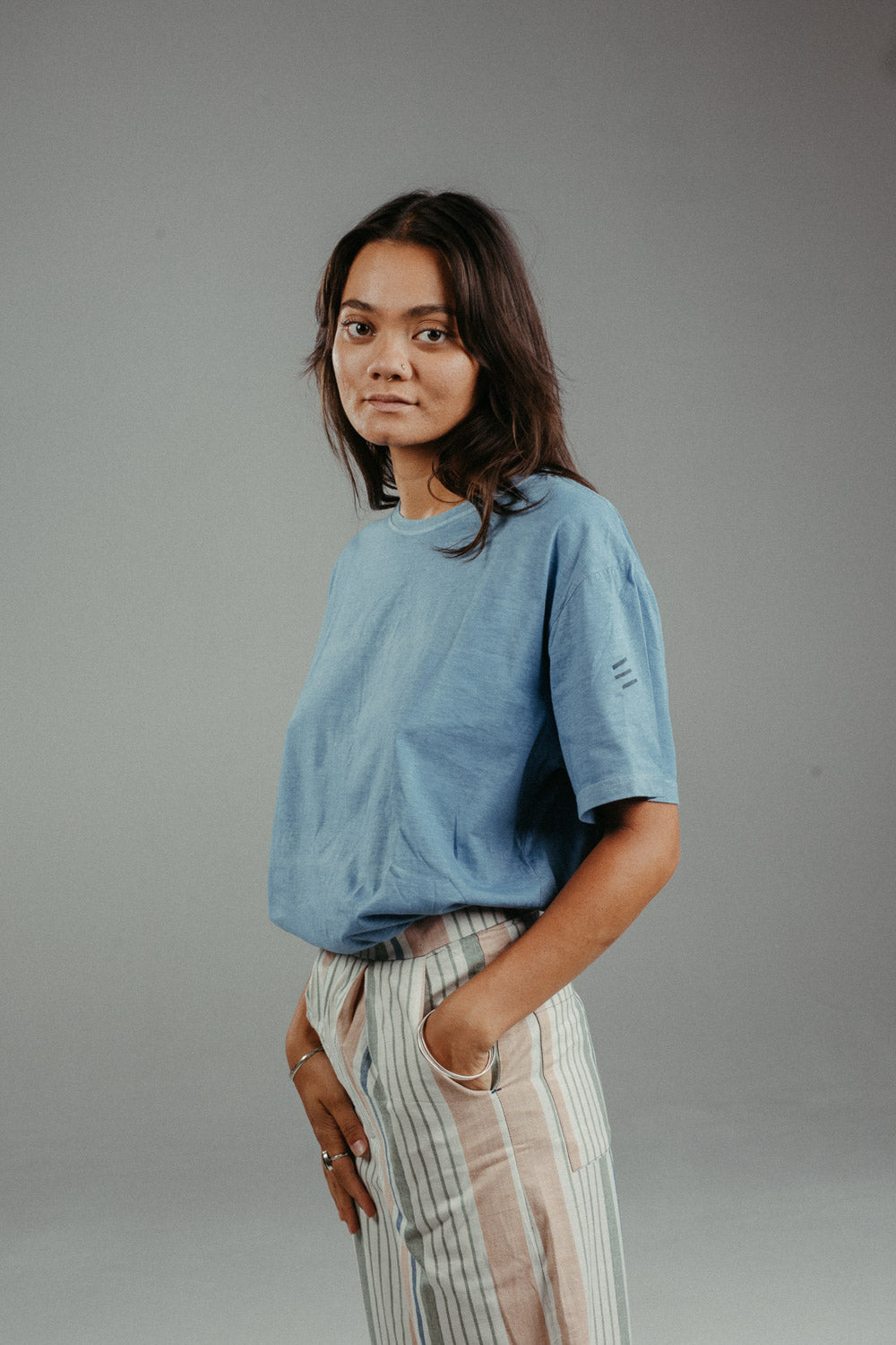 Oka Tee | Indigo