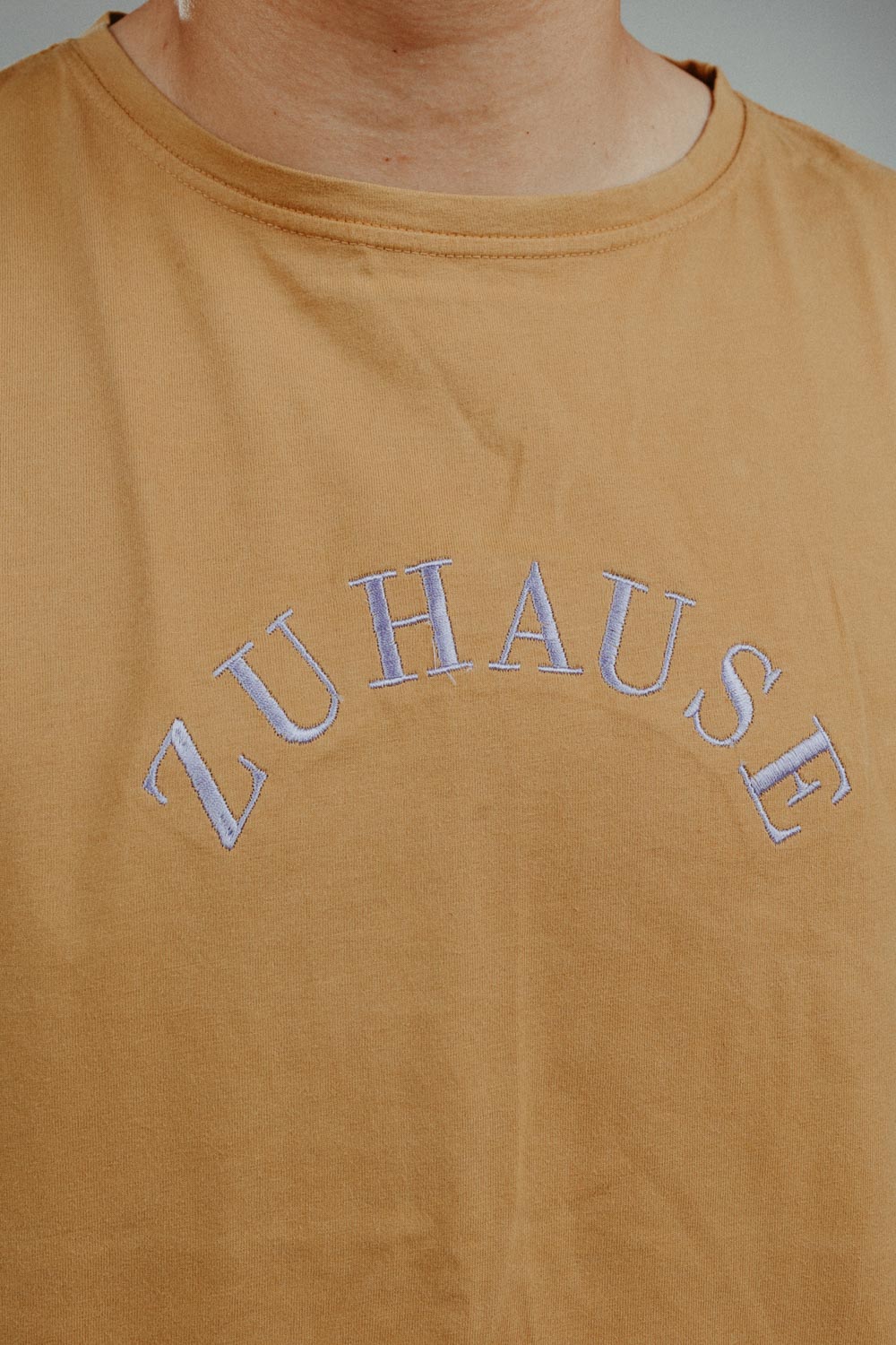 Oka Tee Embroidered | Saffron