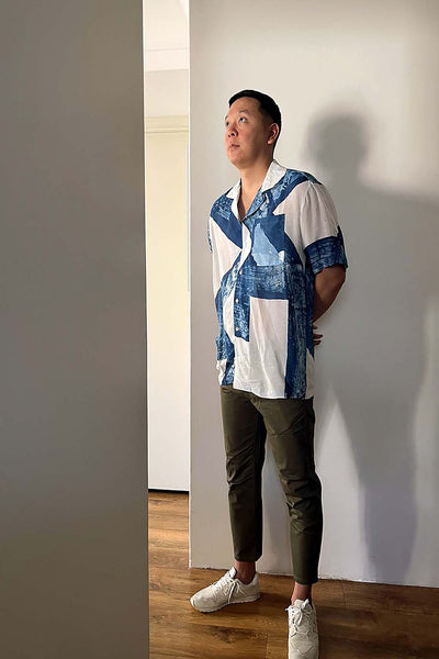 Alba Batik Camp Shirt | Indigo