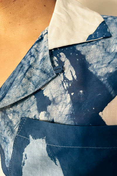 Alba Batik Camp Shirt | Indigo