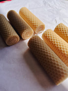 Hand-rolled beeswax candles made in Perth, Western Australia — natural pillar candles with subtle honey scent, sustainable and eco-friendly home décor.