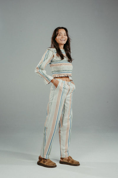 Tori Shirred Top | Pepper