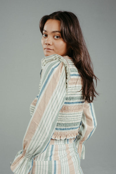 Tori Shirred Top | Pepper