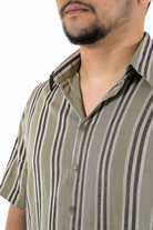 Men's short sleeved cotton shirt, ethically handwoven and naturally handdyed, RUPAHAUS