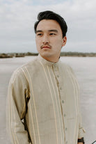 Men's casual cotton shirt, ethically handwoven and naturally handdyed, RUPAHAUS