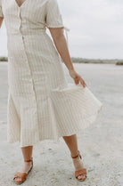 Handwoven women midi dress, ethically handmade and naturally handdyed, RUPAHAUS