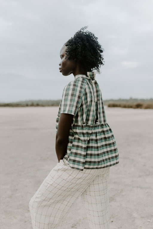 Tasmin Blouse | Pine Gingham